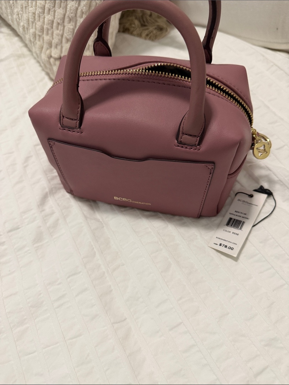 BCBGeneration Rose Mauve Mini Top-Handle Satchel